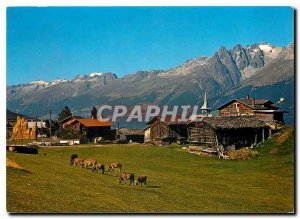 Postcard Modern Obersaxen Miraniga mit dem Oberalpstock