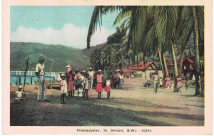Kingstown Chateaubelair Street Scene St Vincent British West Indies 1930 Unused