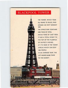 Postcard Blackpool Tower, Blackpool, England