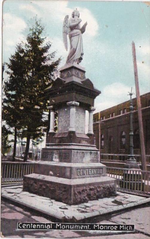 Michigan Monroe Centennial Monument 1910