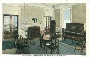 NY, Watkins Glen, New York, Jefferson Hotel, Music Room, Curteicht No. 100730