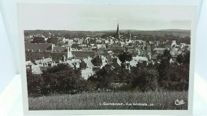 Vintage Rppc Postcard Guingamp General View of the Town Real Photo Nice Card