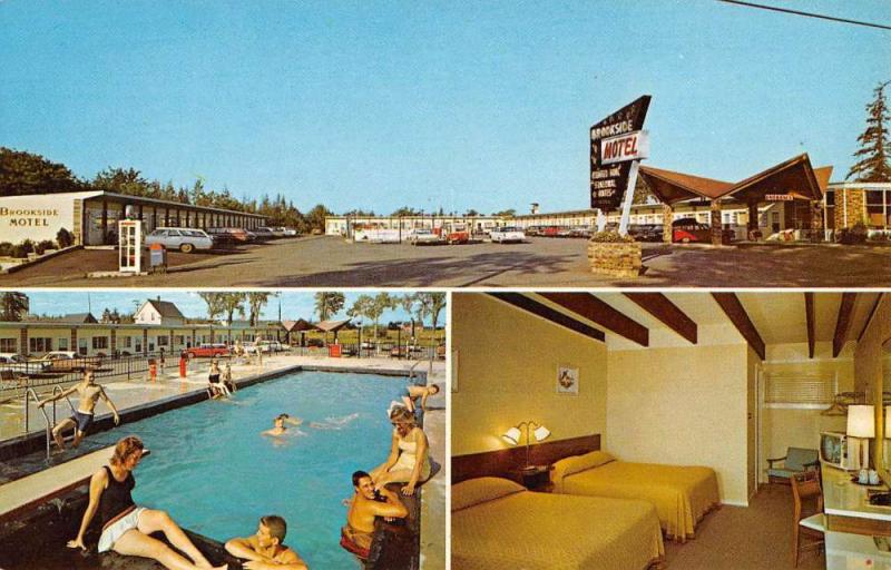 Ellsworth Maine Brookside Motel Multiview Vintage Postcard K101094