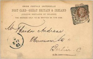 Entier Postal Stationery Postal Great Britain Great Britain 1890 Bradford to ...