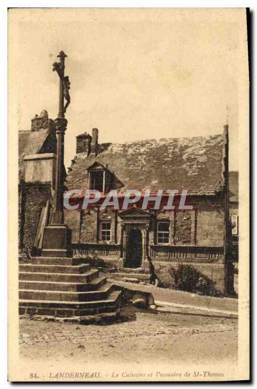 Old Postcard Calvary Landerneau and & # 39ossuaire St Thomas