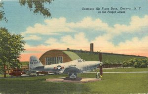 1940s Genova New York Sampson Airforce Base Finger lakes Teich Postcard 26-650