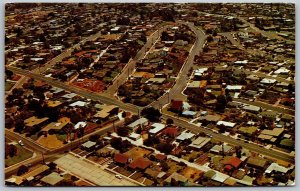 Vtg San Diego California CA Point Loma Residential Section Aerial View Postcard