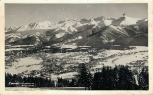 Poland Zakopane Tatra Mountains Vintage RPPC 07.93