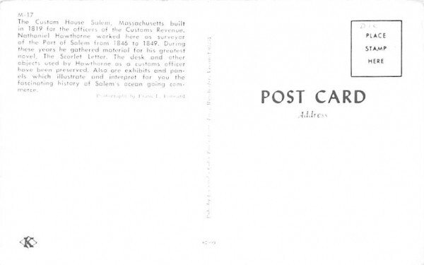 The Custom House Salem, Massachusetts  