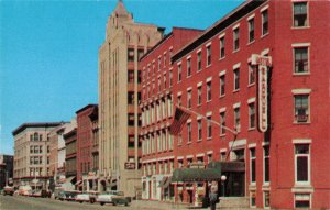 Old Cars USA Flag Merchant's Row, Rutland, Vermont Postcard 2T5-15