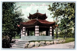 1909 The Squirrel House Glen Oak Park Peoria Illinois IL Posted Vintage Postcard