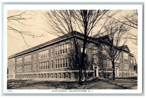 Hackettstown New Jersey NJ Postcard High School Building Exterior c1920 Vintage