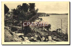 Postcard Old Istres L'Etang de Berre and the Route de St Chamas