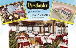 Seattle Washington views of Norseland Seafood Restaurant vintage pc Z23191