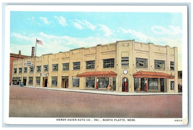 c1940 Hendy Ogier Auto Co. Exterior Building North Platte Nebraska NE Postcard