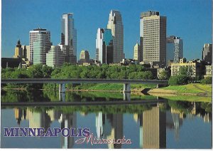 Skyline of Minneapolis Minnesota with Reflections in Mississippi River 4 by 6