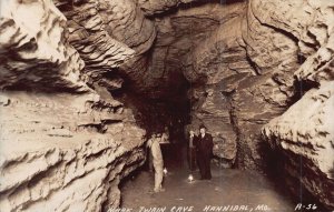 HANNIBAL MISSOURI~MARK TWAIN CAVE ~1941 REAL PHOTO POSTCRD