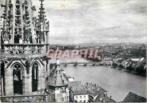 Modern Postcard Blick vom Basel Munster