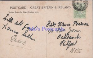 Genealogy Postcard - Pearson / Jones, Oaklands, Retford, Nottinghamshire GL1900