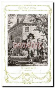 Old Postcard Fancy Chocolate Advertisement Vinay The head cut children Saint ...