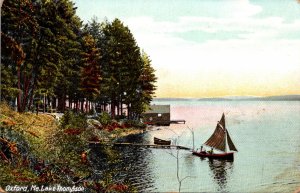 Maine Oxford Lake Thompson Scene Along The Shore 1911
