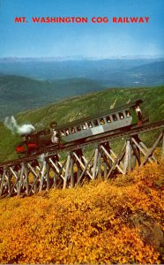 New Hampshire White Mountains Mt Washington Cog Railway 1965