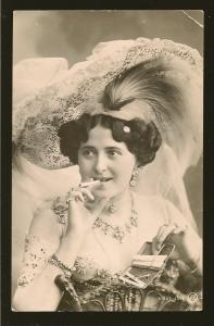 Norway 1905 Lady Wearing Hat & Smoking Cigarette Postcatrd