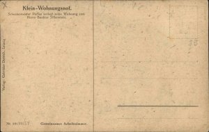 Arthur Thiele Messy Office Scene Waiter Butler 251/3 c1910 Postcard