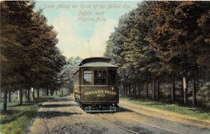 J43/ Buffalo & Niagara Falls New York Postcard Trolley Interurban c1910 356