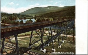 Postcard NH Gorham - Boston & Maine Bridge