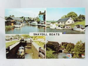 Snaygill Boats Skipton Yorkshire Vintage Postcard c1981
