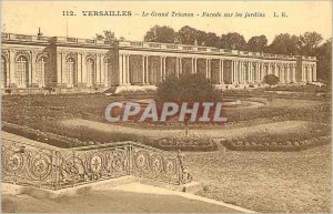 Old Postcard Grand Trianon Versailles Facade of the Gardens