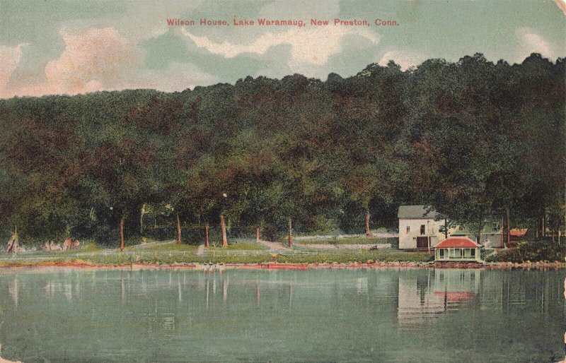 c.1910's Wilson House Lake Waramaug New Preston Conn. Postcard 2R4-450 