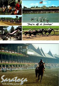 2~4X6 Postcards Saratoga Springs NY New York  HORSE RACE TRACK Clubhouse~Racing