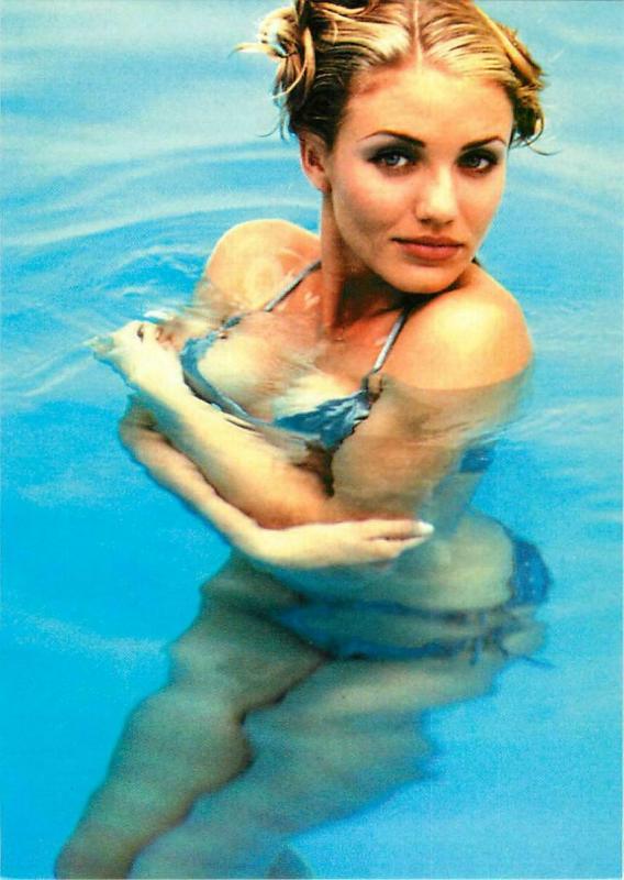 Cameron Diaz Actress in a Bikini Underwater Postcard #1