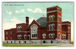 HAMMOND, Indiana IN ~ M.E. CHURCH 1909 Postcard