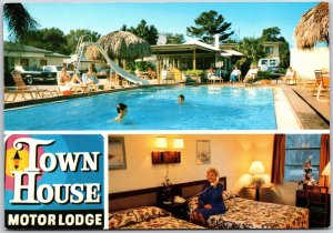 Town House Motor Lodge Clearwater Florida FL Heated Swimming Pool Postcard