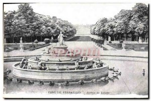 Old Postcard Park of Versailles Latona fountain