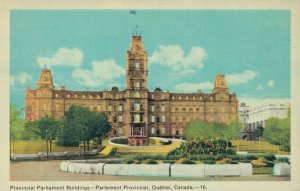 Canada Provincial Parliament Buildings Quebec Vintage Postcard 07.80