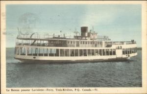 Trois Riviere Three Rivers Quebec Steamer La Bateau Laviolette Ferry Postcard