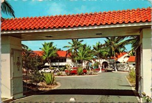Entrance Hotel Basi Ruti Palmbeach Aruba Neth. Antilles Postcard