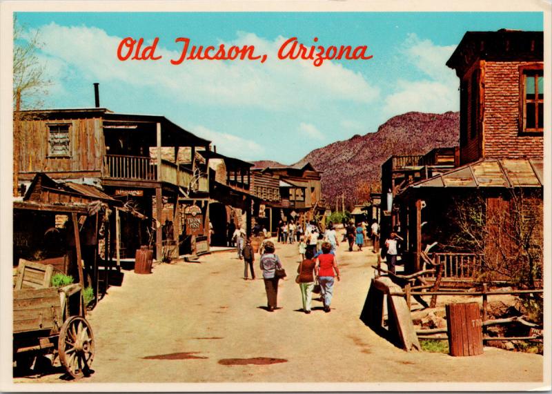 Old Tucson AZ Arizona Main Street Unused Mac Miller Postcard D55