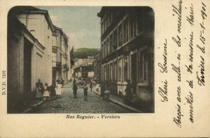 belgium, VERVIERS, Rue Regnier (1901) Postcard