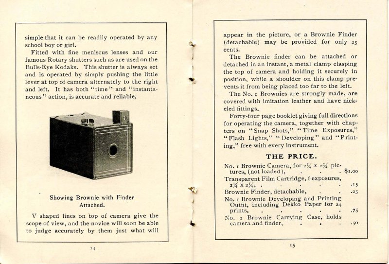 Advertising Booklet- Eastman Kodak Brownie Camera, 1902. (4 X 3)24pp, many ...