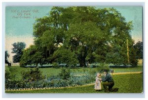 C. 1910 Lovers Oak City Park New orleans La. Postcard P191E