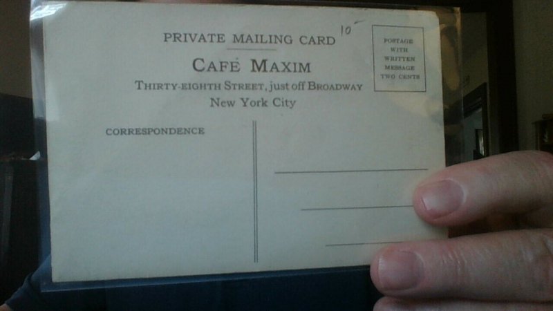 New York City~c1910 Foldout Dancers~Café Maxim~Some Dump~Saw Live Cabaret Sat PM 