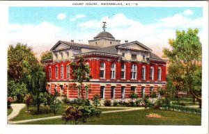 Owensboro, KY Kentucky COURT HOUSE Courthouse~Daviess County 1947 Linen Postcard