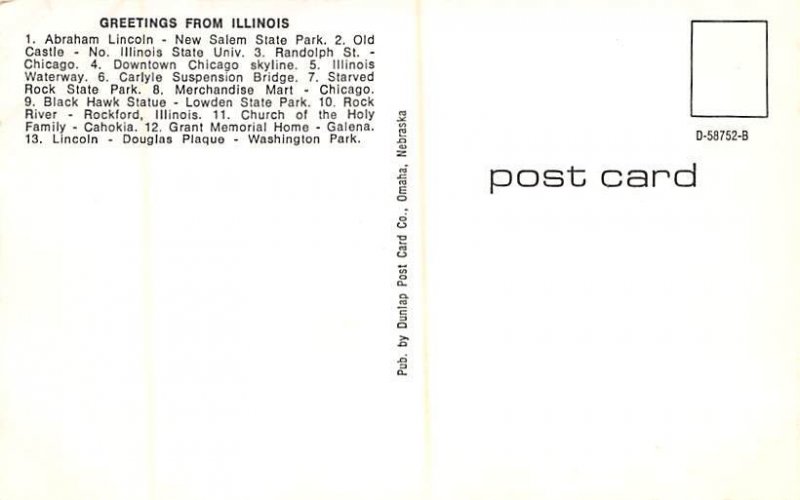 Illinois USA Unused paper tear bottom edge