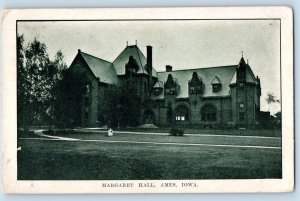 Ames Iowa Postcard Margaret Hall Exterior Building c1911 Vintage Antique Posted