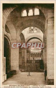 Old Postcard Germigny-des-Pres (Loiret) Interior of the Church